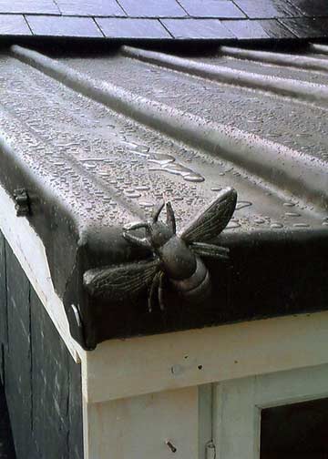 lead-work with fly on a roof in Bath