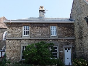 Spanish Slate roof with lead hips Bath